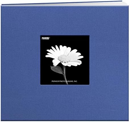 Pioneer 8 Inch by 8 Inch Postbound Fabric Frame Cover Memory Book, Sky Blue by PioneerPhotoAlbums