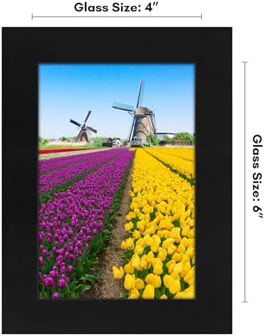 Americanflat 4x6 Picture Frame - Engineered Wood - Black - Image 2