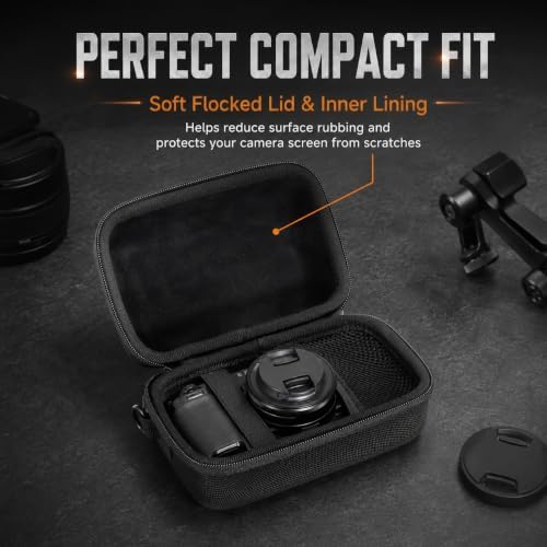 Small EVA Camera Case for Mirrorless and Compact Cameras, Black - Image 6