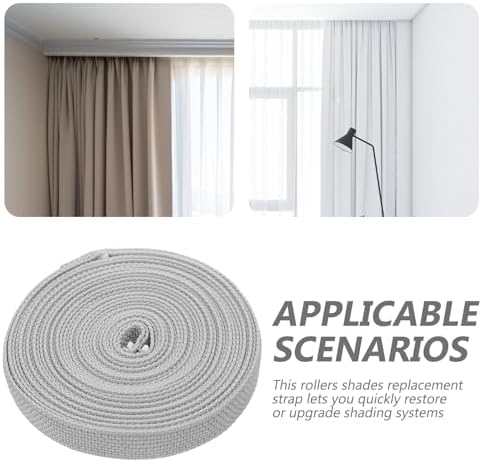 1 Roll Roller Shutter Replacement Belt - Grey Roller Blind Webbing Strap - 14mm Wide, 16.4ft Long Window Winder Accessory for Home Window Lift Repair - Image 4