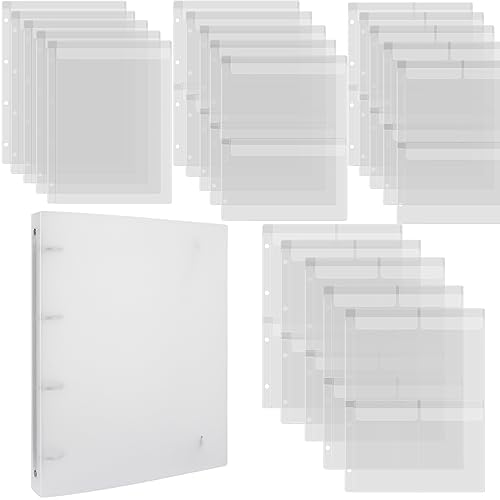 A4 Die Storage Book Binder,Die&Stamp Storage Folder,Page Protectors Pockets Inserts Organizer for Cutting Dies Stencil Album Stamp Crafts,1PCS Storage Book Cover&20PCS Inserts with 1/2/3/4 pockets by CYFUNDESIGN