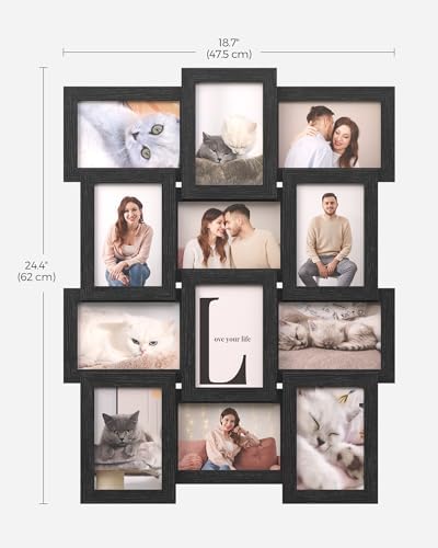 SONGMICS Collage Picture Frames, 4 x 6 for Wall Decor, Set of 12 - Image 2