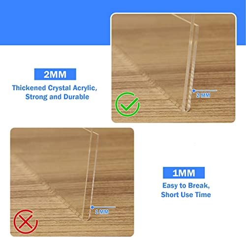 Acrylic Sign Holder 8.5 x 11 Horizontal 6 Pack Slant Back Acrylic Stands for Display Plexiglass Clear Acrylic Display Stands for Ad Frame, Picture Photo Frames, Promotions, Restaurants, Office - Image 4