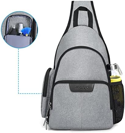 MOSISO Camera Bag Sling Backpack, Full Open Camera Case, Grey - Image 3