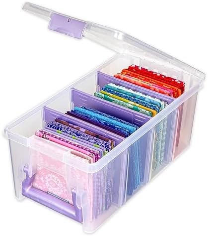 ArtBin Semi Satchel Portable Craft Organizer with 3 Dividers - Clear Plastic Storage Case for Art & Craft Supplies by ArtBin