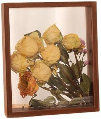 JOSON 2 packsWooden Dried Flower Photo Frame Dried Flower Display Stand Decorative Floating Photo Frame (brown 4x6) by Unknown