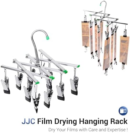 JJC Darkroom Drying Hanging Rack with 10 Clips for 35mm 120 Film Developing - Image 2