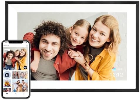 AEEZO Digital Picture Frame, 10.1 Inch Digital Photo Frame with 1280 * 800 HD IPS Touch Screen, Smart Digital Frame Built-in 32GB Memory, Auto-Rotate Easy Setup via AiMOR APP(Black) by AEEZO