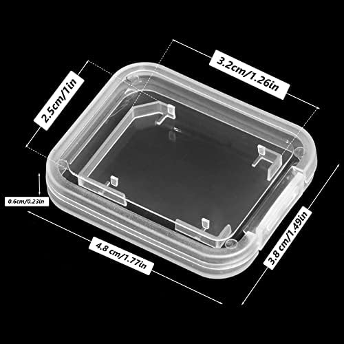 Transparent Standard SD SDHC Memory Card Case Holder Box Storage Boxes (Pack of 10) - Image 2