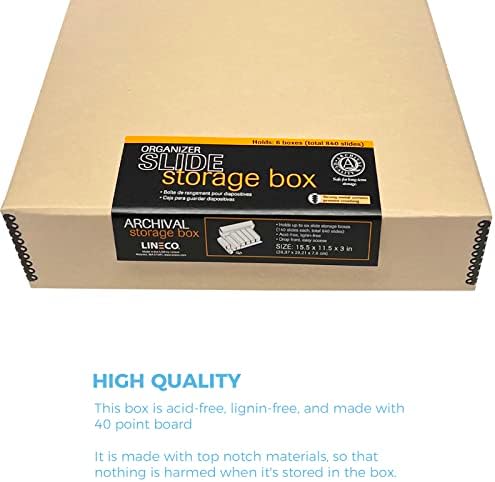 Lineco, Archival Slide Storage Box 15.5"x11.5"x3", with 6 Cases, Pack of 2 - Image 6