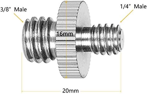 22Pack ChromLives Camera Screw Adapter 1/4 to 1/4 Screw to 3/8 Tripod Adapters Converter Brass Screws Spigot Mount Set for Camera Tripod Monopod Ballhead Flash Light,Combo Pack - Image 6