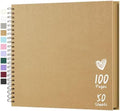 Scrapbook Photo Album 12"x12" 50 Sheets 100 Pages Hardcover Kraft Paper by Hiwhy