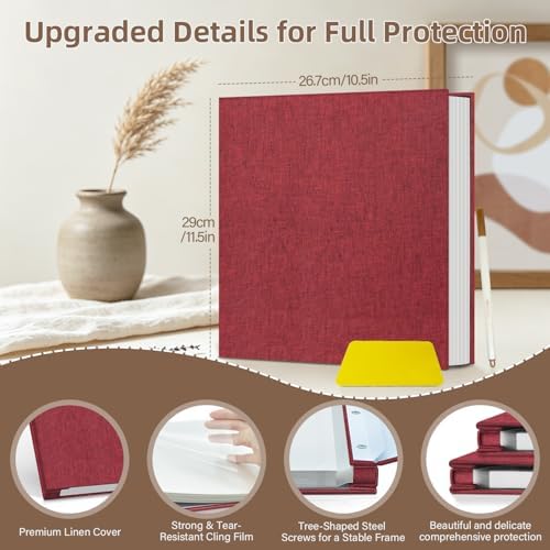 Popotop Photo Album Self Adhesive Scrapbook Album for 4x6 5x7 8x10 Pictures DIY Photo Book as Scrapbooking Supplies Kits, Birthday Gifts for Women Mom Wedding Baby Family Travel - Image 3