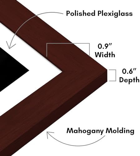 Americanflat 5x7 Picture Frame 5-Pack - Matted to 4x6 - Mahogany - Image 3