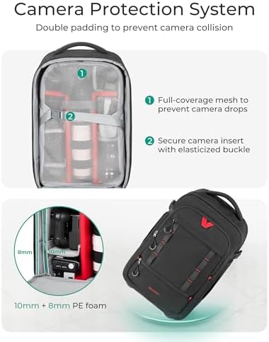 BAGSMART Camera Bag for DSLRs Professional Large Camera Backpacks - Image 4