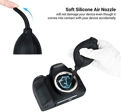 Soft Tip Silicone Super Air Blower Blaster Pump Dust Cleaner Include Micro Fiber Cleaning Cloth, Bulb Blower for Digital SLR Lens Sensor LCD Screens Musical Instruments Keyboards Telescope Filters - Image 4
