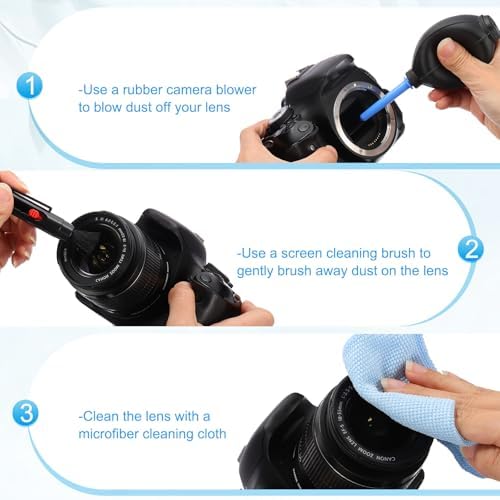 PATIKIL Camera Cleaning Kits, Lens Cleaner Kit with Lens Brush Pen, Microfiber Cleaning Cloth Cleaning Tool Accessories for Camera, SLR, Telescope, Magnifying Glass, Phone,1 Set - Image 4