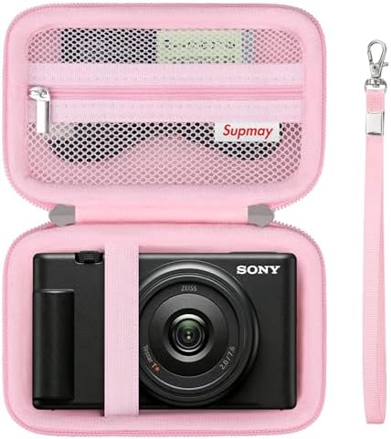 Hard Travel Case for Sony ZV-1, ZV-1F, ZV-1 II Digital Camera, Pink by Supmay
