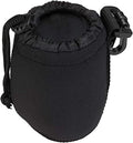 Medium Size Waterproof Drawstring Lens Pouch Black Neoprene DSLR Camera Lens Bag Compatible with Sony Olympus Panasonic by Xuerebs