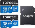 TOPESEL 256GB Micro SD Card 2 Pack, 4K UHD, U3 SDXC TF Card with Adapter High-Speed UHS-I V30 Micro Flash Memory Card for Smartphones, Cameras, Dash Cams(256GB 2Pack) by TOPESEL