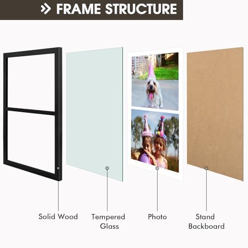 Golden State Art, 8x10 Double Picture Frame, Display Two 8x10 Photos(Black) - Image 4