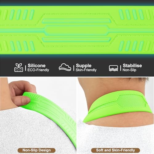 FIEIL Neck Strap Silicone Camera Straps - Padded Camera Strap, 1.5" Wide Adjustable Nylon Shoulder Strap - Compatible with Canon, Nikon, Sony, and More DSLR and Mirrorless Cameras (Fluorescent Green) - Image 6