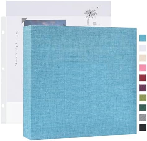 Mublalbum 8x8 Inch 3 Ring DIY Scrapbook Photo Album 40 Pages, Blue by Mublalbum