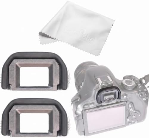 Ef Rubber Eye Cup with 2 Lens Cap Keeper for EOS Rebel T8i T7i T6s T6i T6 T5i T5 T4i T3i T3 T2i T1i XTi XSi XS SL1 SL2 by CamRebel