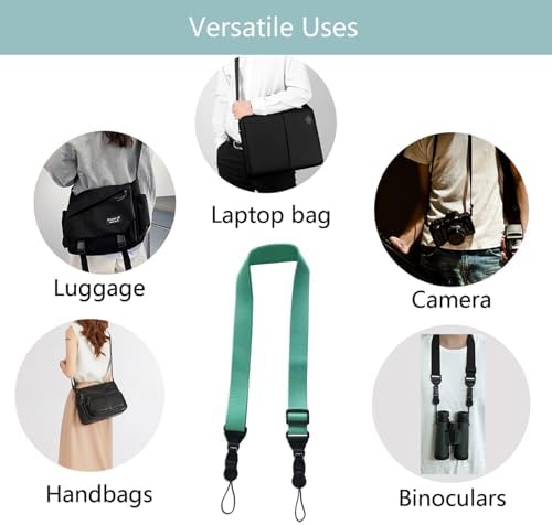 3 Pack Adjustable Shoulder Strap:Comfortable for iPad Strap Nylon Neck Lanyard for iPad/Samsung Tablet Case,Camera Binocular Crossbody Laptop Luggage Bag(Mint Green) - Image 4