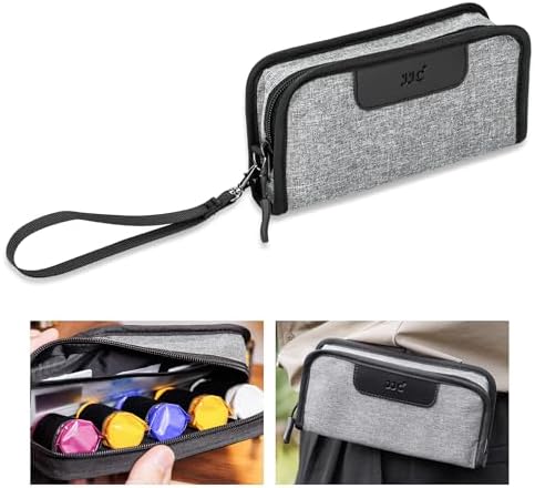 JJC Film Pouch Case for 120-Medium Format, Polyester Carrying Pouch for 5 Rolls With Elastic Slot Interior, Belt Loop Design, and Wrist Strap for Easy Carry (Film Not Included) by JJC