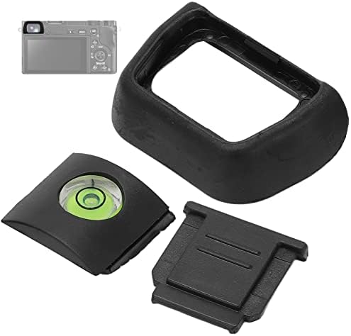 Rubber Camera Viewfinder Eyecup Eyepiece Eyeshade for Sony A6000 A6100 A6300 A5000 Eye Cup Protector Replaces Viewfinder Eye Cup Cold Shoe Cover - Image 2