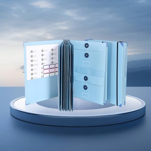 Important Document Organizer Personal Binder Organizer with Labels Accordion File Stylish Binder for Storing Important Papers, in case i die Binder Certificates, Passports, Photos, and Letters(Bule) - Image 6