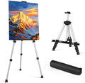 Art Painting Display Easel Stand - Silver Adjustable Floor Artist Easel by EnjoyaGreatTime