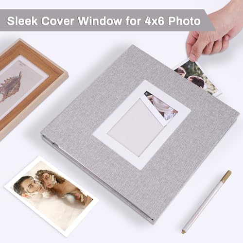 Photo Album Self Adhesive Pages Large 11x10.6 Grey 60 Pages - Image 2