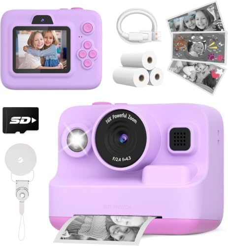 Yehtta Kids Instant Print Camera,Dual-Lens Selfie Camera for Kids, Purple by Yehtta