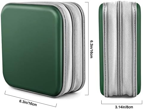 CD/DVD Case Wallet, 48 Capacity, Dark Green, Plastic, Portable Storage Organizer - Image 6
