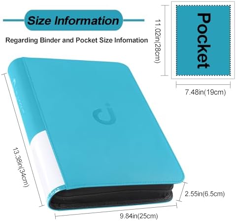 D DACCKIT Comic Binder，Comic Book Album with Sleeves Fits Regular Comics and Comic Bagged and Boarded - Comic Storage Binder Holds 24 Comic Books（Model A，Turquoise） - Image 7