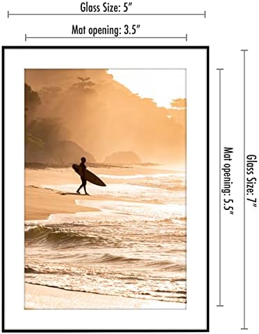 Americanflat 5x7 Picture Frame 6-Pack - Matted to 4x6 - Black - Image 2