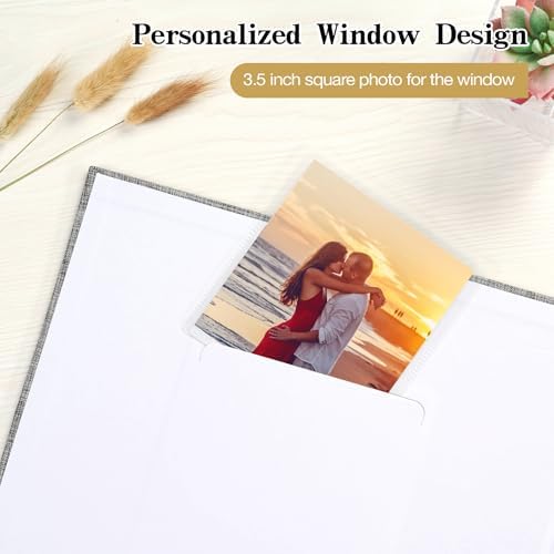Mublalbum 8.5x11 Inch 3 Ring DIY Scrapbook Photo Album 80 Pages,Red - Image 3