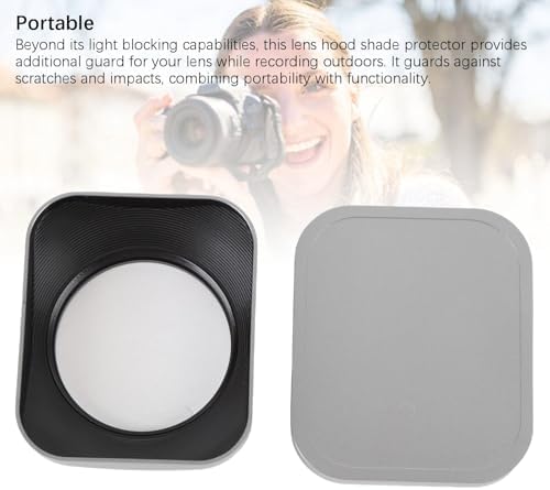 GOWENIC Camera Lens Hood Aluminium Alloy, Square Lens Hood Shade (52mm) - Image 5