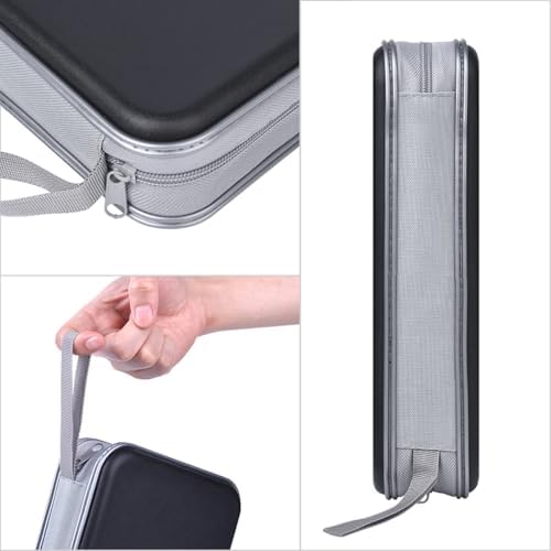 alavisxf xx CD Case, 96 Capacity Hard Plastic Organizer Wallet for Car - Image 2
