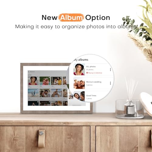 Frameo 10.1 Inch WiFi Digital Picture Frame, Electronic Photo Frame, 32GB - Image 5