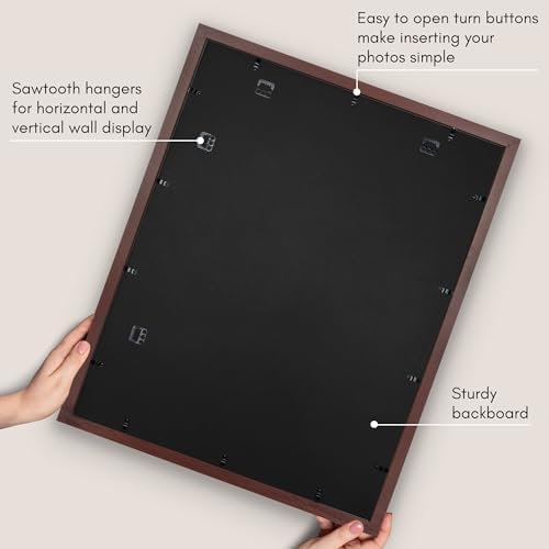 Americanflat 22x28 Poster Frame - Matted to 18x24 - Mahogany - Image 5