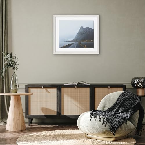 Americanflat 20x24 Poster Frame - Matted to 16x20 - White - Image 6