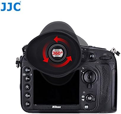 JJC EN-DK19G Large Eye Cup, Ergonomic Oval Soft TPU Rubber Eye Piece, D850 Eyecup Viewfinder, DK19 Replacement, 80 * 66 * 43mm, Compatible with Nikon D850 D810 D800E D800 D500 D3 D3S D3X D4 D4S D5 Df - Image 2