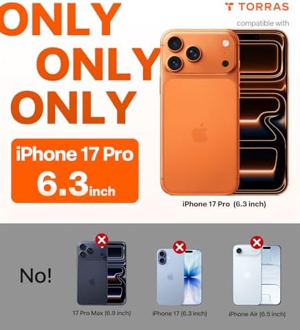 TORRAS X GAWX Q3 Air Limited Edition Case for iPhone 17 Pro 6.3 inch, Stronger Magnetic Stand, Fit for MagSafe, Heavy-Duty Protection for iPhone 17 Pro Phone Case, Camera Control, Neon NightMuse - Image 2