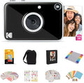 Kodak Printomatic+ Full Color Instant Print Digital Camera Gift Bundle + Case + Zink 2x3 Sticky Back Photo Paper 20pk + Album + Sticker Sets + Sticker Frames + Hanging Frames + Markers Black by Unknown