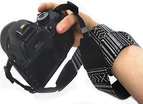 Camera Strap Canvas BlackWhite Shoulder Strap with Release Buckles - Image 3