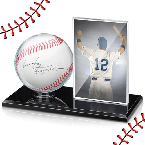 DoubleFill Acrylic Display Case Ball Cards,Black,Small,Baseball by DoubleFill
