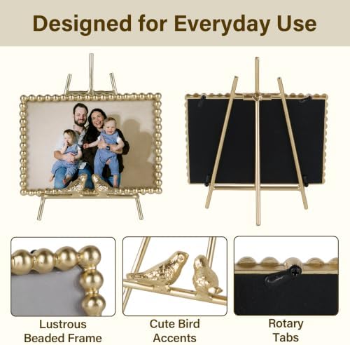 4x6 Gold Picture Frame with Bird Accent - Image 6